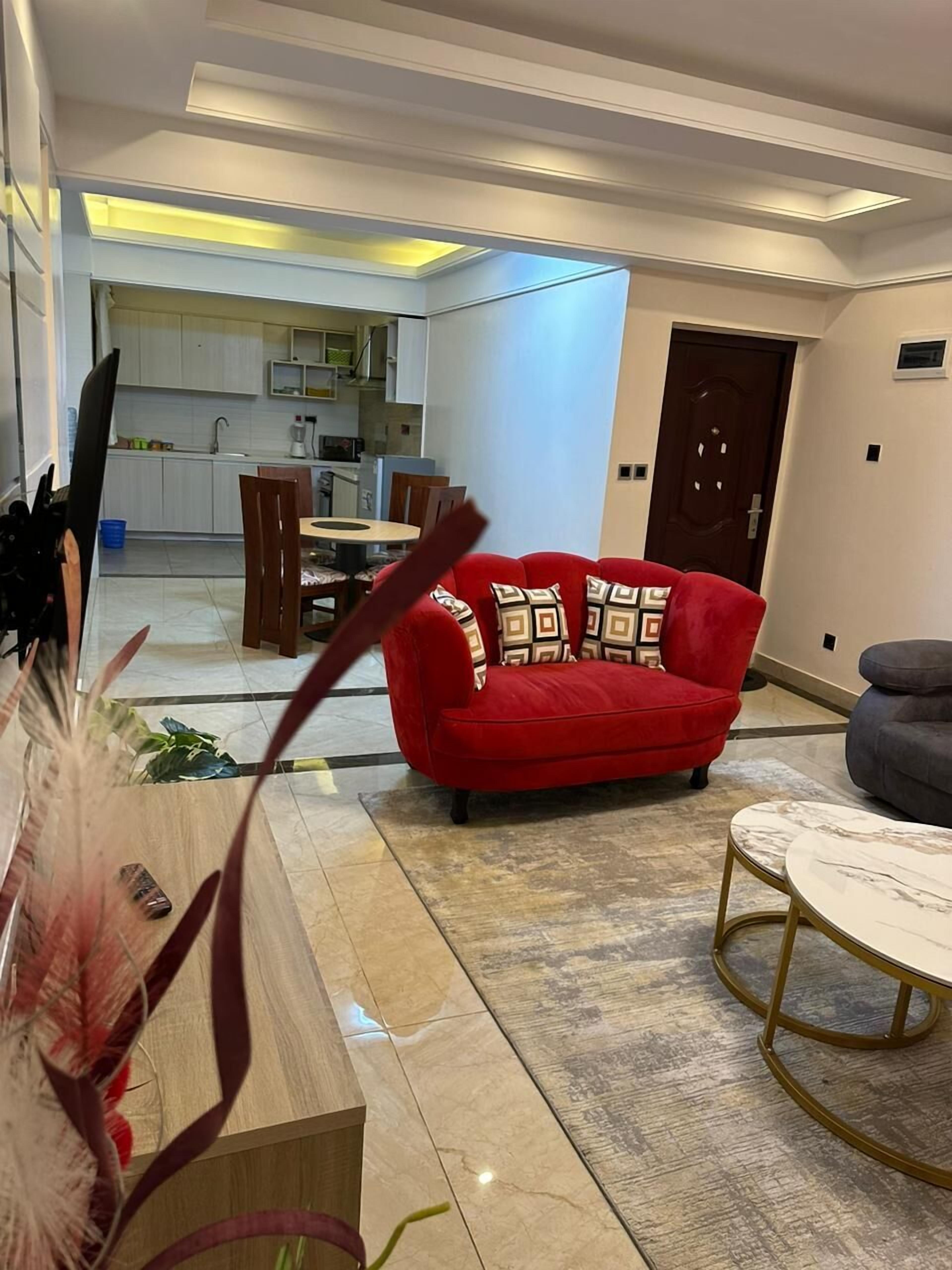 Comfort Apartment, Balcony, City View | Ruang tamu | 24 inci sebuah televisyen pintar dengan digital 