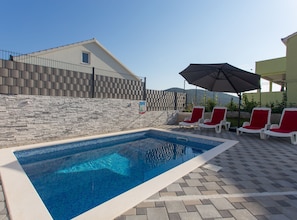 Villa (Three Bedroom Villa with Pool) | Outdoor pool | Seasonal outdoor pool, sun loungers