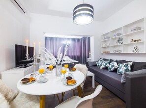 Villa (Five bedroom Villa) | Living room | 32-inch flat-screen TV with satellite channels - Charming Villa With Outdoor Pool, Bbq, and Sun Deck in Tranquil Kaštela Area (Kastela)
