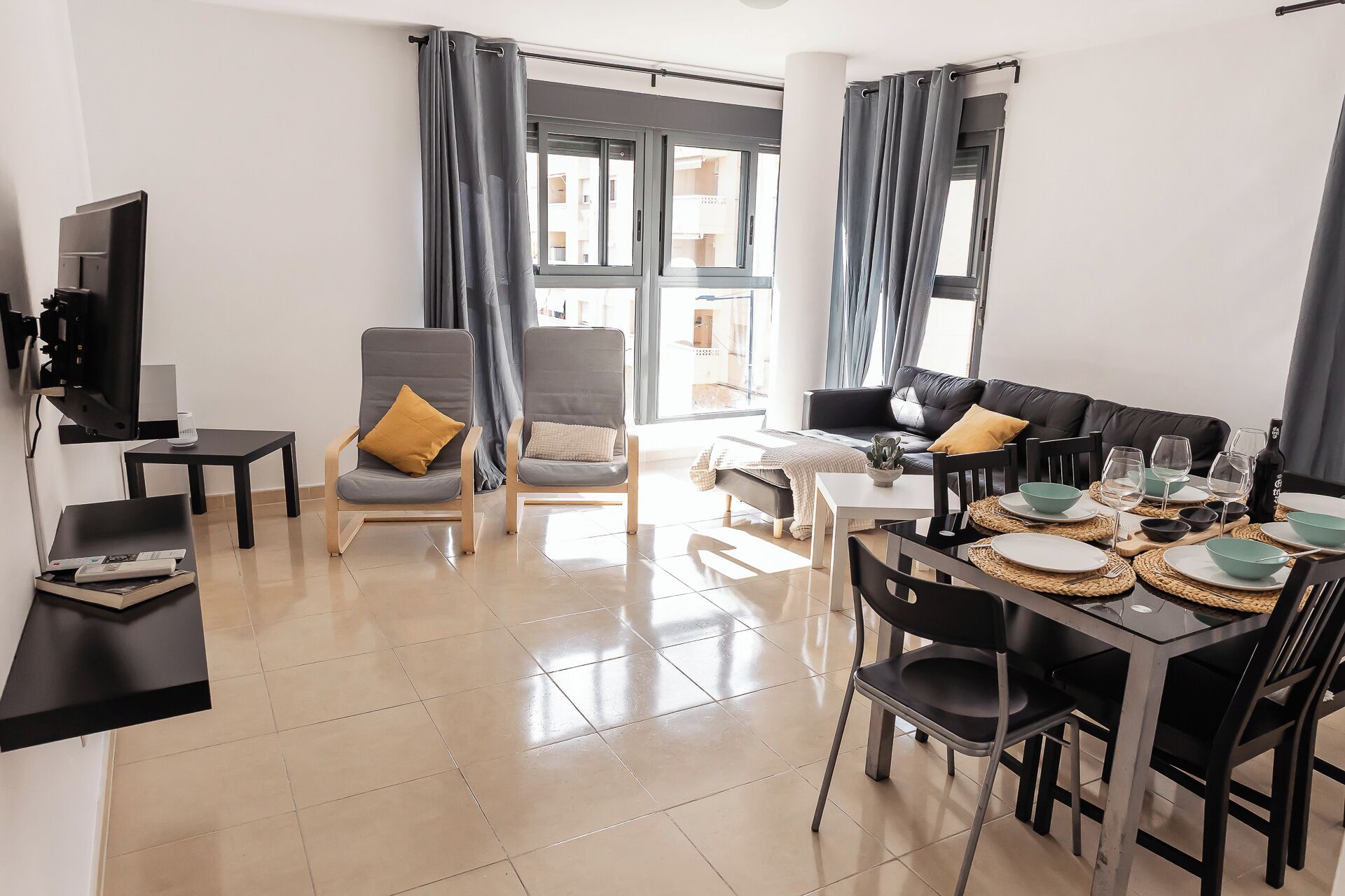 Standard Apartment, 3 Bedrooms | Living area | 25-inch flat-screen TV with cable channels