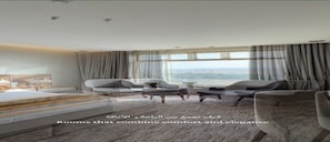 Egyptian cotton sheets, premium bedding, pillow-top beds, minibar