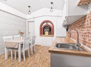 House (Two Bedroom Holiday Home with Pool) | Private kitchen | Fridge