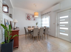 Dining room - Hillside Villa in Trogir With Pool, Terrace, and Stunning City View (Seget)