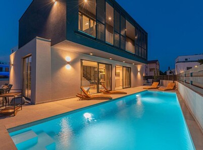 Luxury Contemporary Villa in Vodice With Pool, Sauna and Hot Tub