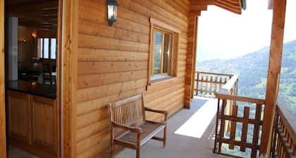 Chalet Nestled in Mountains and Garden