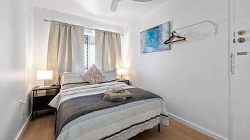 2 bedrooms, iron/ironing board, travel crib, free WiFi