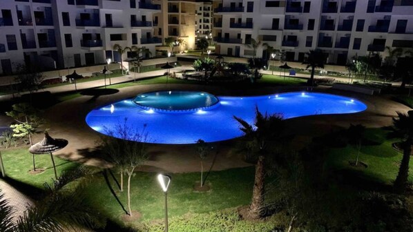 Apartment, 1 Bedroom, Accessible, Balcony | Pool | Outdoor pool - Appartement 'martil Corniche' Résidence Costamar (Martil)