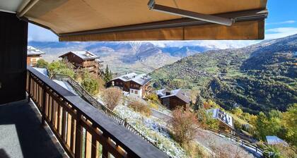 Flat in Veysonnaz Near Ski Lift & Valley Views