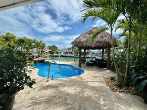 Outdoor pool, a heated pool