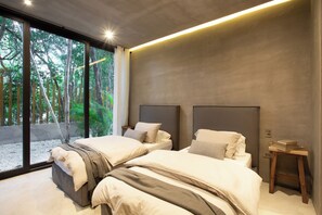 Appartement Deluxe, piscine privée, vue jardin