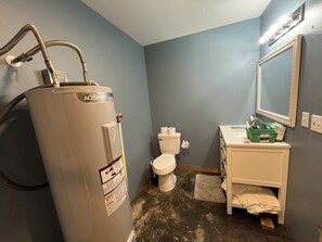Dusche, Handtücher, Seife, Shampoo
