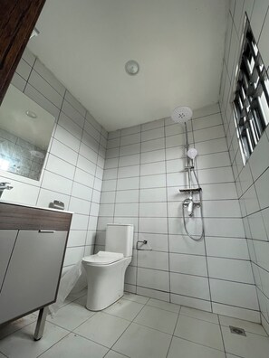 Dutxa, assecador de cabells, tovalloles i sabó 