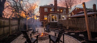 Minutes to DC! Stylish Home with King Bed, Secure Parking & Fire pit!