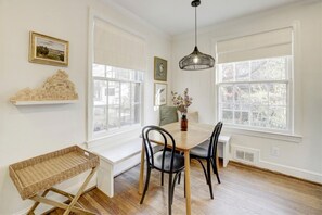 Dining - Minutes to DC! Stylish Home with King Bed, Secure Parking & Fire pit! (Arlington)