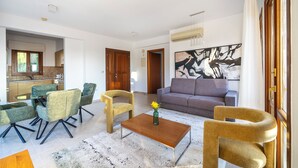 Apartment, 1 Bedroom, Terrace, Mountain View | Living area - Bright Apartment With Shared Pool in Aphrodite Hills (Kouklia)