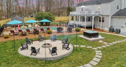 Greensboro Getaway Villa | HotTub + Pool + FirePit + Basketball + Golf