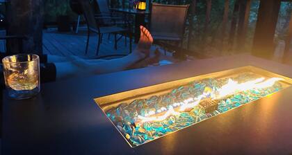 Terrace - lakefront, hot tub, full kitchen, BBQ, screened in porch, two patios.