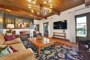 Fireplace, ping pong