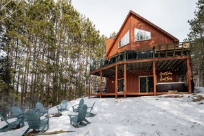 Exterior - Modern Torch Lake Retreat w Hidden Speakeasy: Golf Sim, Theater, Hot Tub & Games (Central Lake)