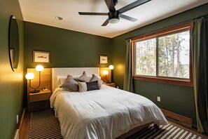 4 bedrooms, desk, iron/ironing board, travel cot - Modern Torch Lake Retreat w Hidden Speakeasy: Golf Sim, Theater, Hot Tub & Games (Central Lake)