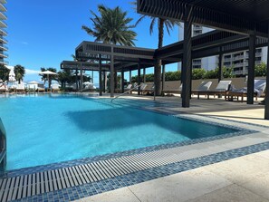 Outdoor pool, a heated pool