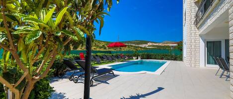 A heated pool