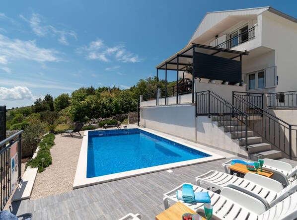 Una piscina riscaldata