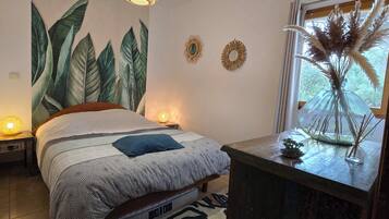 1 bedroom, iron/ironing board, travel crib, free WiFi