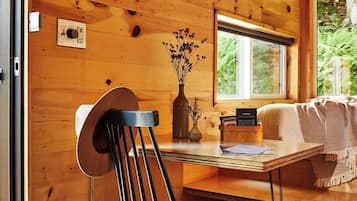 1 bedroom, desk, laptop workspace