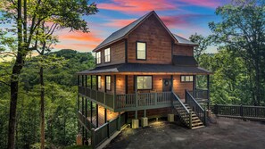 Exterior - Pet-Friendly Cabin with Panoramic Mtn Views, Game Room, Decks, Hot Tub (Sevierville)