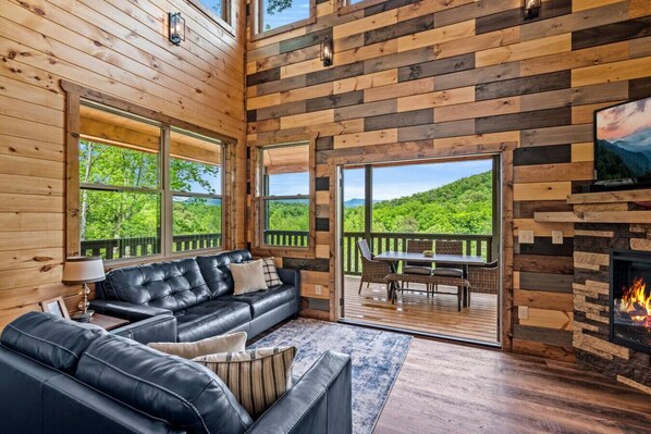Smart TV, fireplace, video games, foosball