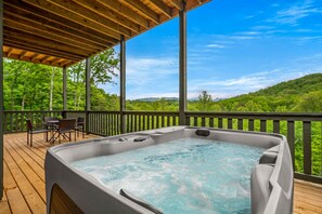 Terrace/patio - Pano Mtn Views Cabin/HotTub/Games/Bar/Pet OK (Sevierville)