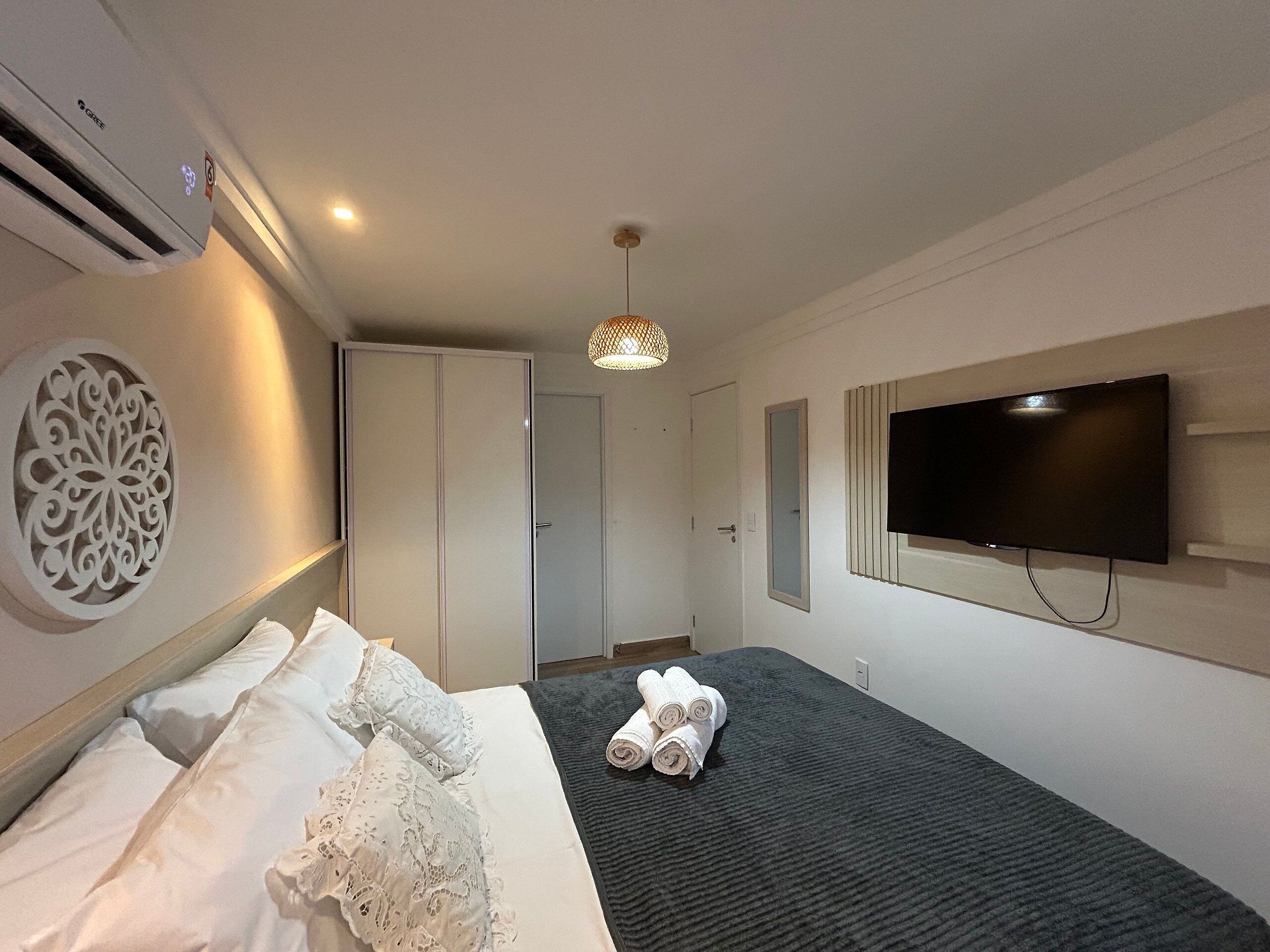 Departamento familiar | Tabla de planchar con plancha, wifi gratis y ropa de cama 