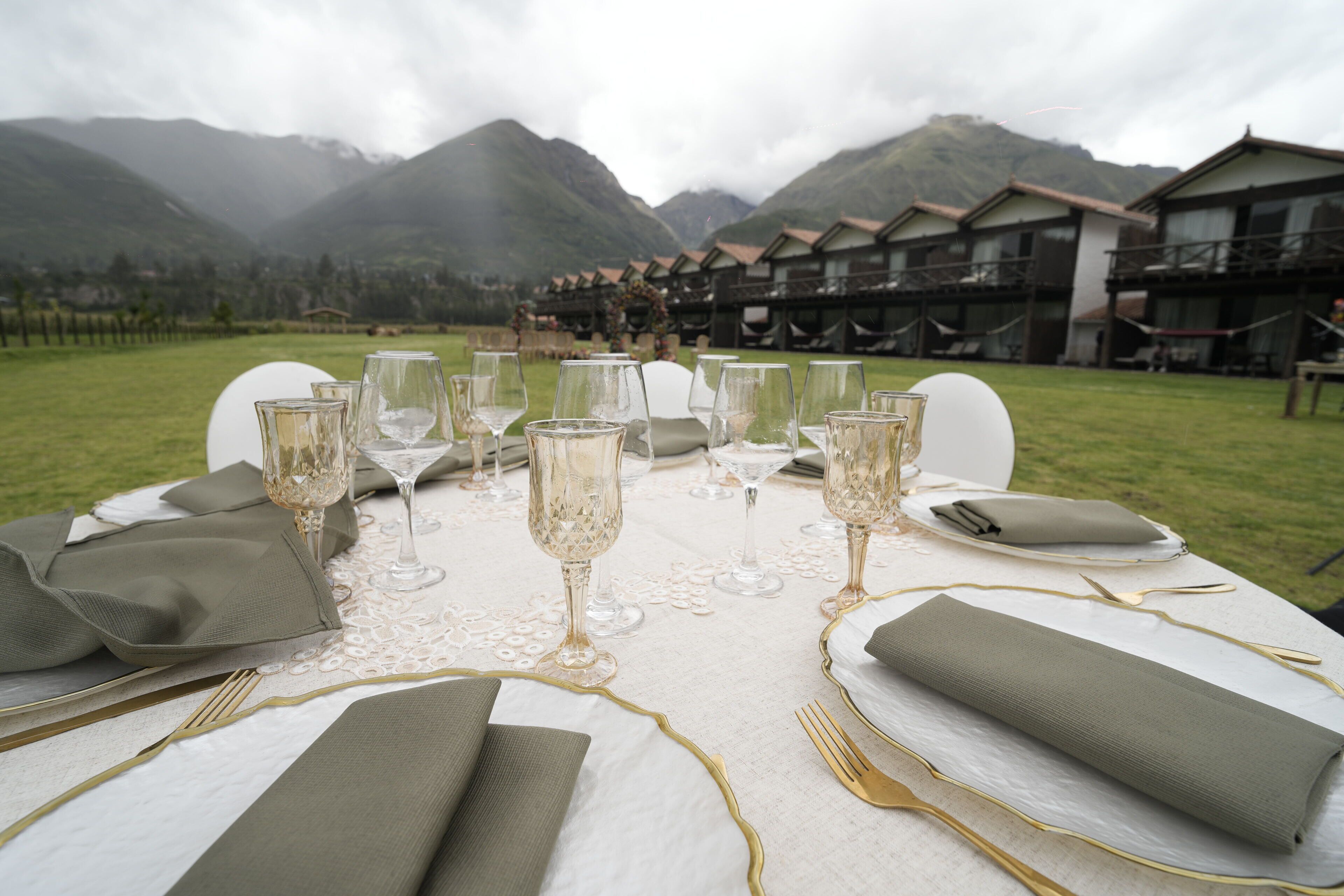Outdoor wedding area