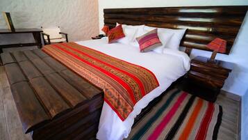 Cabaña superior, 1 habitación, para no fumadores, vista a la montaña | 1 habitación, ropa de cama de alta calidad y edredón