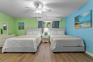 2 bedrooms, desk, iron/ironing board, travel cot