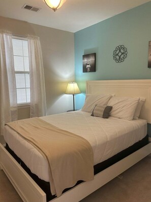 2 bedrooms, iron/ironing board, travel crib, WiFi