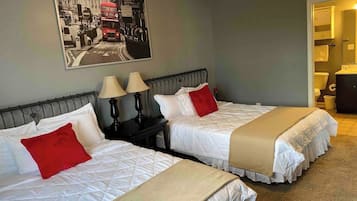 2 bedrooms, desk, iron/ironing board, travel crib