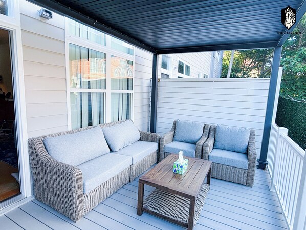 Loft luxueux, 2 chambres, patio, vue sur la ville | Terrasse/patio