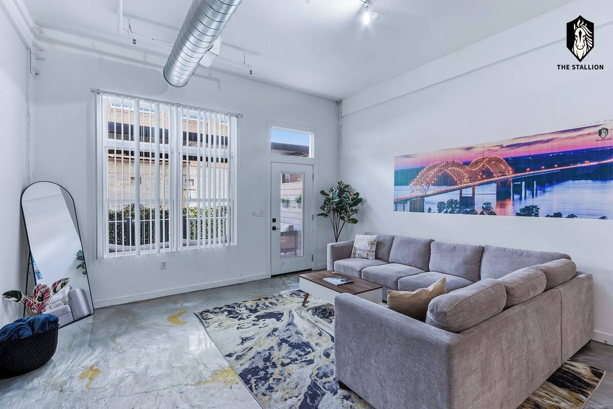 Luxury Loft, 2 Bedrooms, Non Smoking, Patio | Living area | 75-inch LED TV with digital channels, Netflix, streaming services