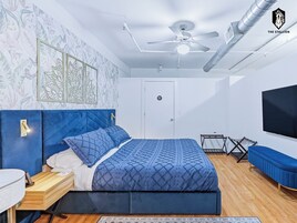 Premium bedding, memory foam beds, individually decorated