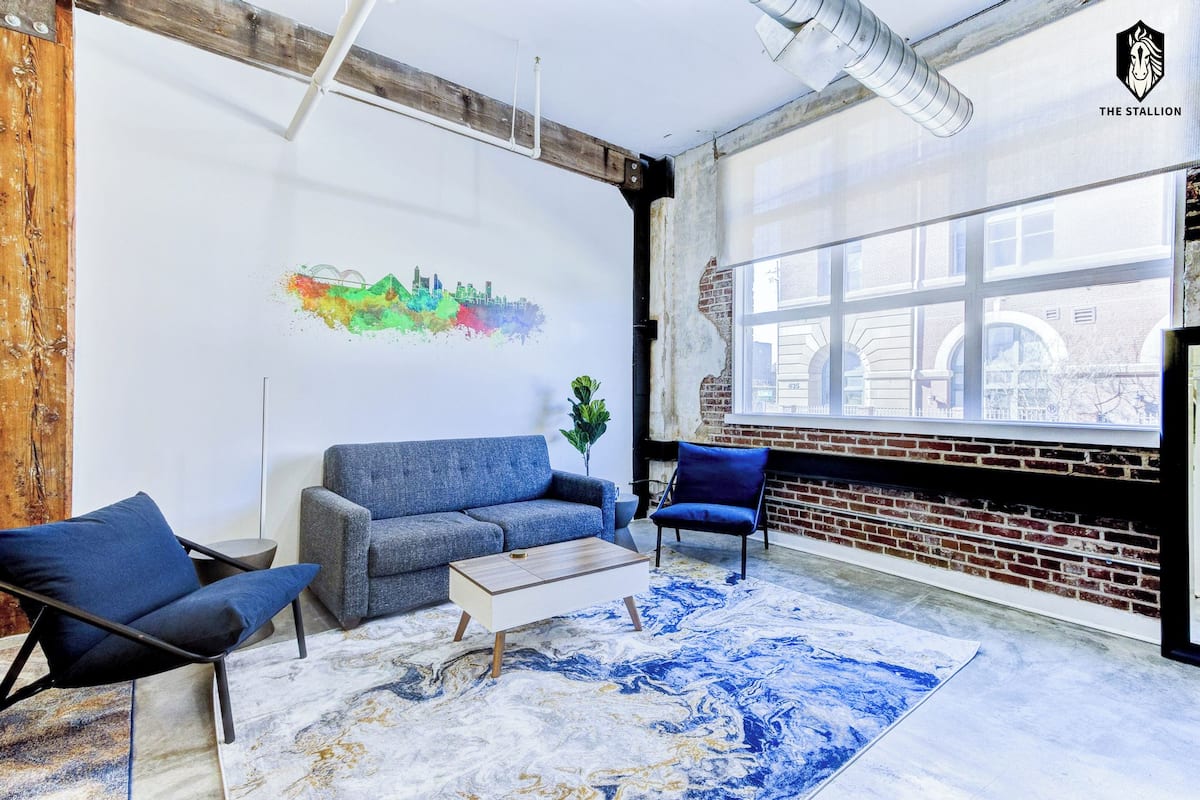 Signature Loft, 1 Bedroom, Non Smoking, City View, 106 | Living area | 75-inch LED TV with digital channels, Netflix, streaming services
