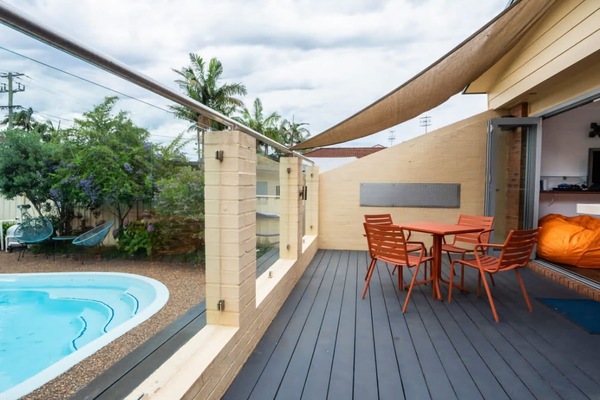 Enjoy meals or cocktails in the fresh air, with stunning views of the pool