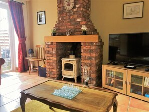 TV connectée, cheminée