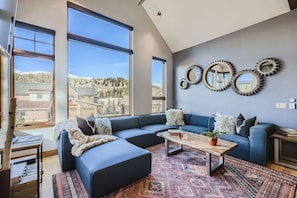 TV, fireplace, offices - Peak Perfection | Walk to Gondola | Heart of Town! (Breckenridge)