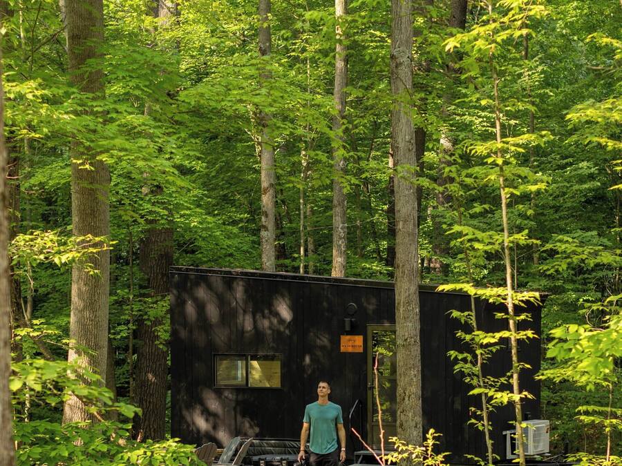 1 bedroom, desk, laptop workspace, bed sheets