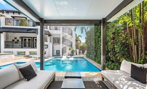 Outdoor pool, a heated pool