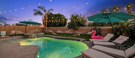 Outdoor pool, a heated pool