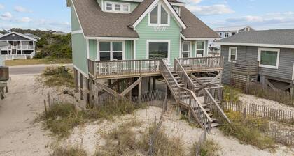 Oceanfront Gem with Stunning Views, Spacious Deck, Outdoor Shower, and Grill