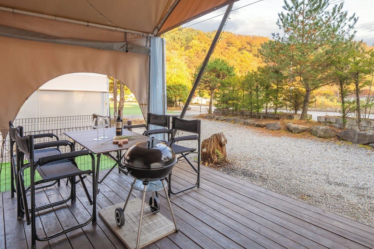 Chambre, 1 chambre (Glamping Jumbo3(Pet/Private BBQ)) | 1 chambre, Wi-Fi gratuit